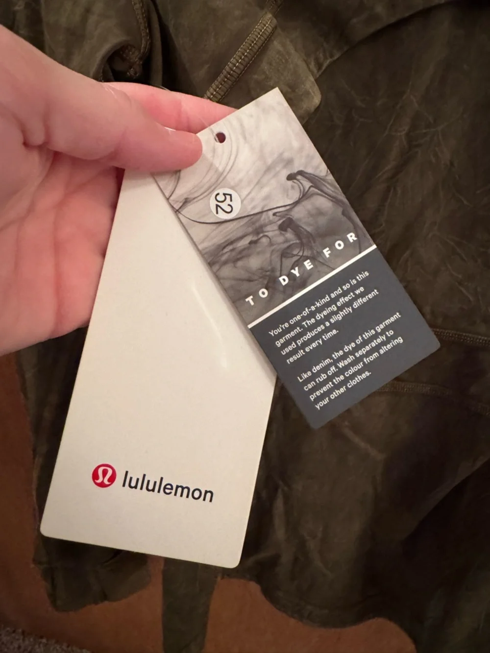 Lululemon Define Jacket in the color Ice Wash Moss Green - Ice Dye Collection - Picture 5 of 5